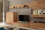 客厅木质组合电视柜电视背景墙装修图片