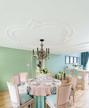 美式别墅设计 餐厅装饰装修效果图片