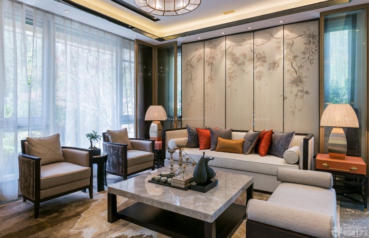 现代中式风格客厅装饰设计