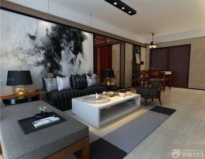 客廳軟裝 中式裝修客廳背景墻