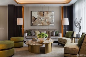 新古典主义家装风格客厅沙发摆放装修效果图片