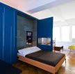 现代家装小卧室隐藏式双层床装修设计效果图