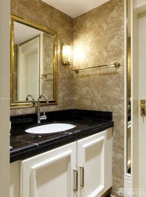 美式风格家居洗手池装修效果图片