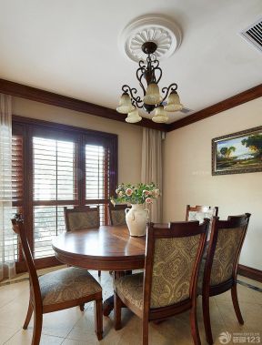 美式家居风格折叠餐桌装修效果图片 