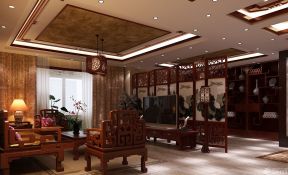 中式隔斷裝修效果圖 簡(jiǎn)中式裝修客廳