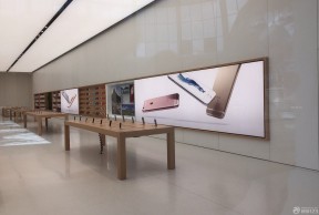 苹果店面室内背景墙设计装修效果图片