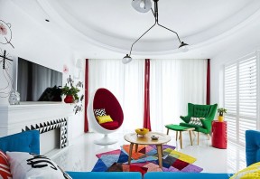 现代家具风格客厅颜色搭配效果图