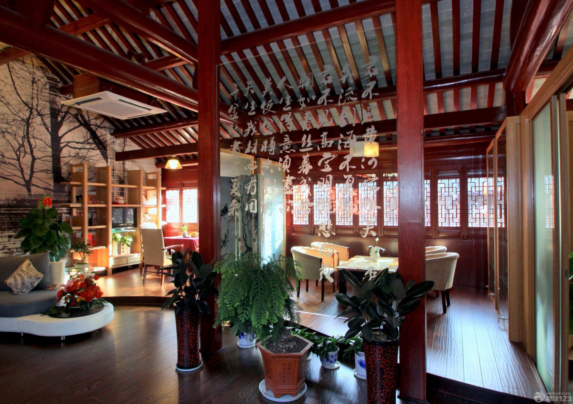 最新中式茶楼室内灯光设计