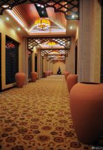 大型茶楼室内走廊设计装修效果图片