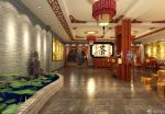 中式茶楼室内走廊设计装修效果图片 
