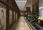 中式茶楼走廊设计装修效果图图片 