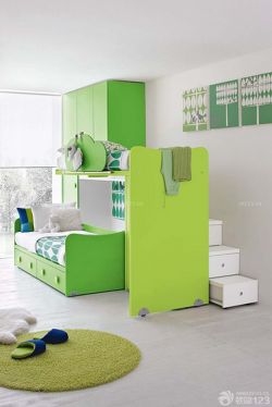 经典儿童房小房间高低床装饰效果图大全_装修