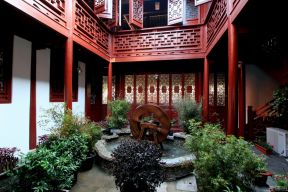 大型中式茶楼室内装饰设计效果图片欣赏