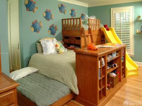 儿童房卧室 实木床图片