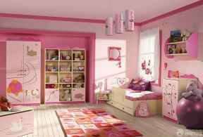 儿童房卧室 粉色卧室装修效果图