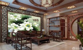 中式客廳設計 中式吊頂裝修效果圖
