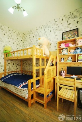 儿童房间家具双层床装修效果图片