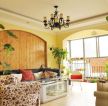 地中海风格装饰设计客厅沙发背景墙装饰
