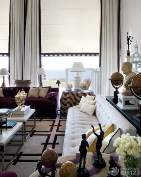 现代欧式风格 客厅窗帘搭配
