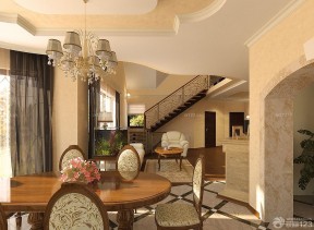 欧式家装古典房子客厅窗帘搭配设计效果图