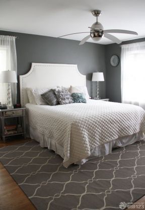 卧室家居装饰设计图 灰色墙面装修效果图片
