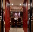 中式饭店包厢室内门装修效果图片 