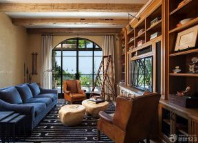 中小户型地中海风格家庭 书房设计效果图