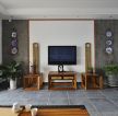现代中式风格客厅电视墙装修设计