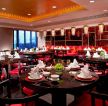 新中式饭店室内餐桌椅子装修效果图片