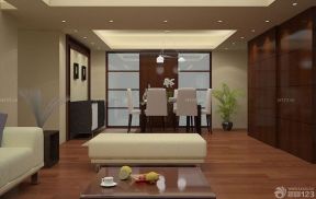 簡(jiǎn)約中式風(fēng)格裝修效果圖片 客廳餐廳一體