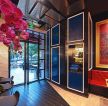 50平米小饭店玻璃门装修效果图片