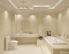小浴室 白色简约装修效果图