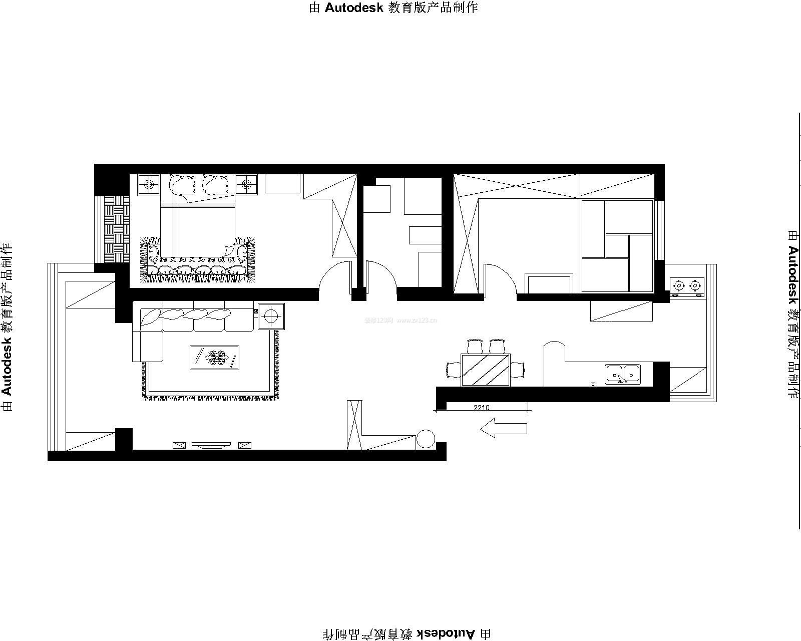 兩居室房子戶型圖欣賞