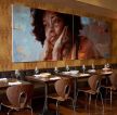 40平方饭店墙面装饰画装修效果图片