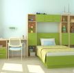 时尚绿色儿童小卧室设计图