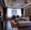 新中式风格客厅沙发背景墙装饰画装修图片