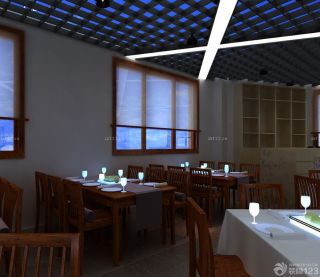 最新80平米小饭店室内设计装修效果图