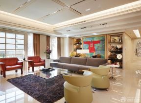 混搭风格设计客厅组合沙发装修效果图片案例