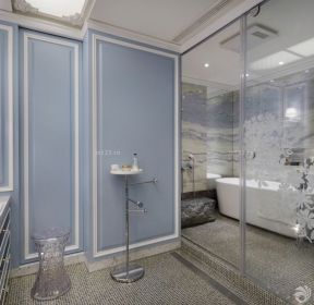 浴室装修设计浴室玻璃门图片-每日推荐