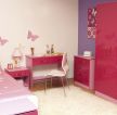 温馨粉色女生卧室简约书桌装修效果图片