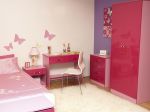 温馨粉色女生卧室简约书桌装修效果图片