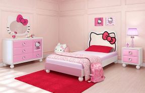 温馨粉色女生卧室梳妆台图片