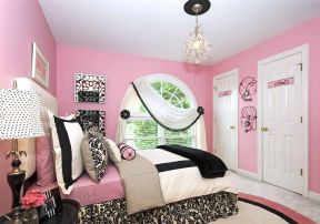 简欧式温馨粉色女生卧室装修