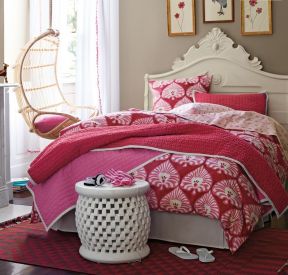 交换空间小户型温馨粉色女生卧室效果图