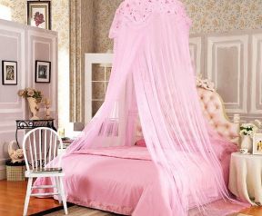 温馨粉色女生卧室 欧式家装图