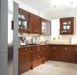 小户型家居厨房褐色橱柜装修效果图片