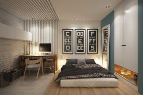 现代家装设计效果图 卧室榻榻米床