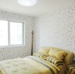 12平米卧室花藤壁纸装修效果图片