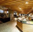 欧式咖啡店木质吊顶装修效果图片