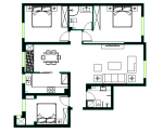 三居家裝房子戶型設計圖